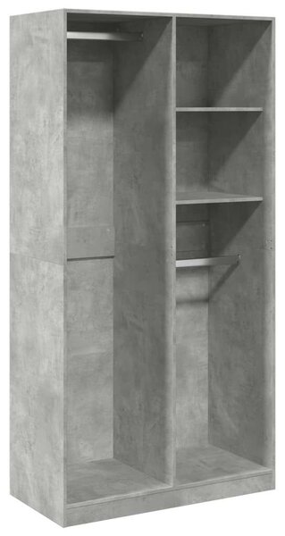 VidaXL Ruhásszekrény - Beton Szürke - 100x50x200 cm