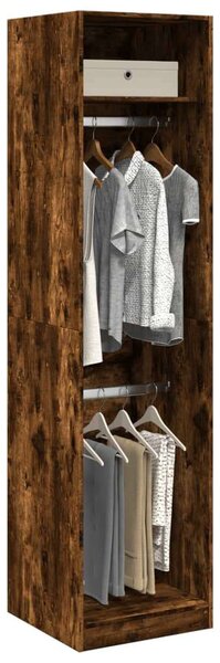 VidaXL Fa Ruhásszekrény - Füstös Tölgy - 50x50x200 cm