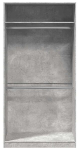 VidaXL Ruhaszekrény - Betonszürke - 100x50x200 cm