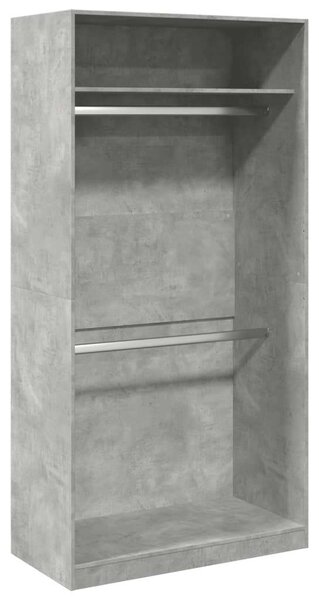 VidaXL Ruhaszekrény - Betonszürke - 100x50x200 cm
