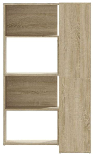 VidaXL Sarok Könyvespolc - 4 Polc - Sonoma Tölgy - 85x85x140cm
