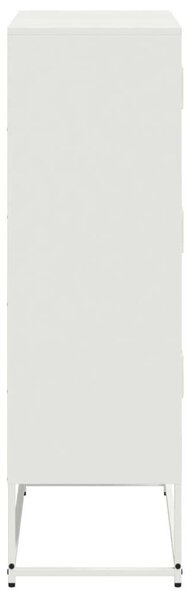 VidaXL Fehér Acél Tálalószekrény - 6 Rekeszes - 68,5x38,5x123,5 cm