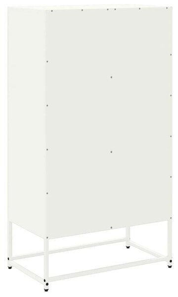 VidaXL Fehér Acél Tálalószekrény - 6 Rekeszes - 68,5x38,5x123,5 cm