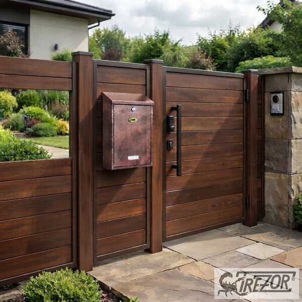 Trezor Postaláda Bau antik bronz
