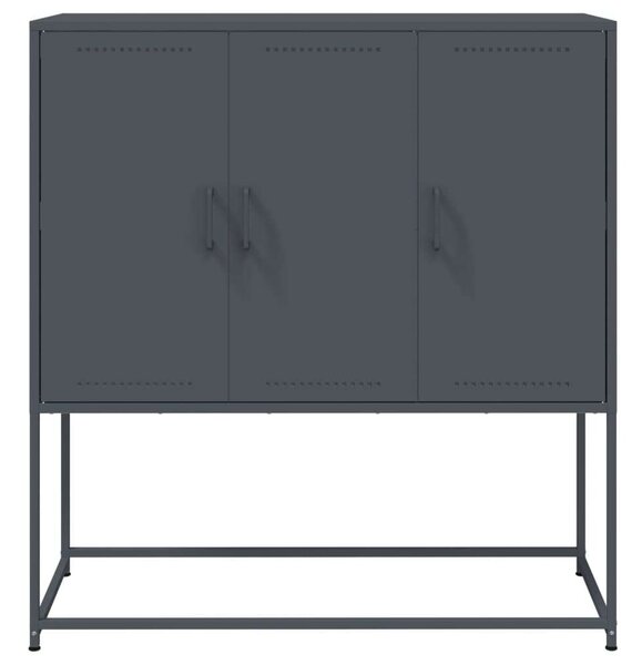 VidaXL Acél Magasszekrény - 100,5x39x107 cm - Antracitszürke