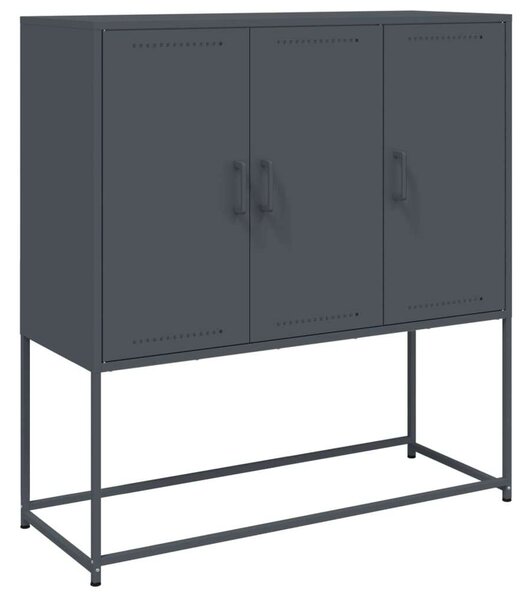 VidaXL Acél Magasszekrény - 100,5x39x107 cm - Antracitszürke