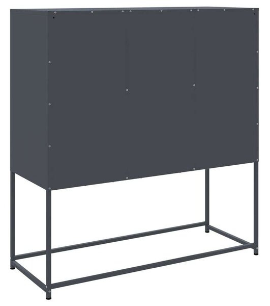 VidaXL Acél Magasszekrény - 100,5x39x107 cm - Antracitszürke