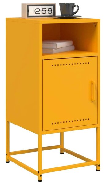 VidaXL Ipari Éjjeliszekrény Szett - 2 db - Mustársárga - Acél - 36x39x78 cm
