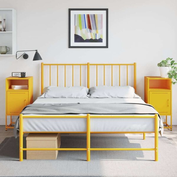 VidaXL Ipari Éjjeliszekrény Szett - 2 db - Mustársárga - Acél - 36x39x78 cm