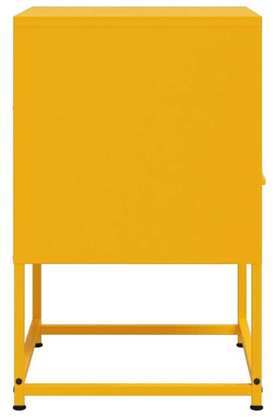 VidaXL Fém Éjjeliszekrény Szett - 2 db - Mustársárga - 36x39x60,5 cm