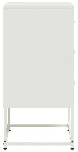 VidaXL Acél Éjjeliszekrény 2 db - 3 Fiókos - Fehér - 36x39x78 cm