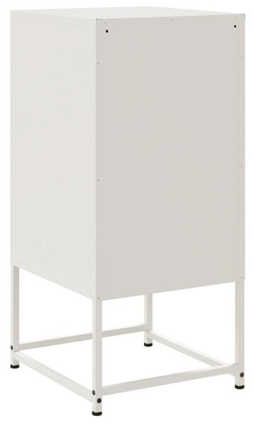 VidaXL Acél Éjjeliszekrény 2 db - 3 Fiókos - Fehér - 36x39x78 cm