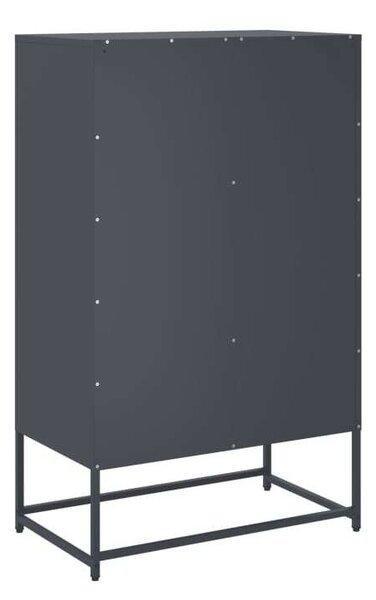 VidaXL antracitszürke acél magasszekrény 68x39x111,5 cm