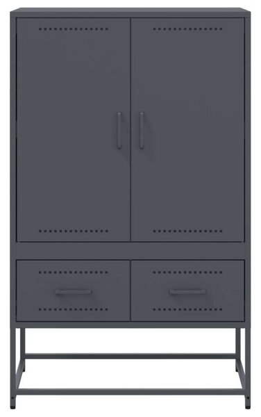 VidaXL antracitszürke acél magasszekrény 68x39x111,5 cm