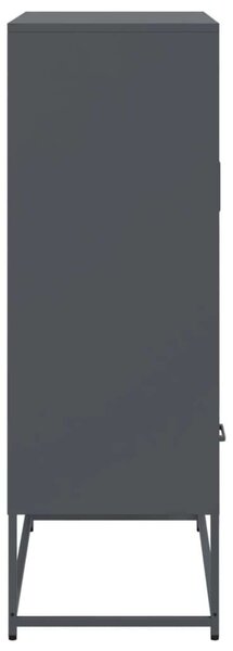 VidaXL antracitszürke acél magasszekrény 68x39x111,5 cm