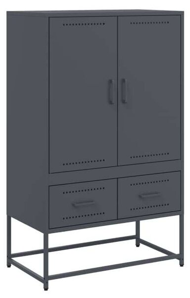 VidaXL antracitszürke acél magasszekrény 68x39x111,5 cm