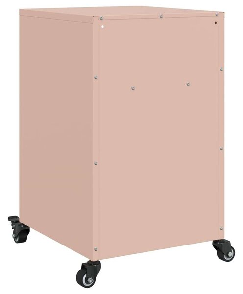 VidaXL Acél Éjjeliszekrény - Rózsaszín - 2 db - 36x39x59 cm