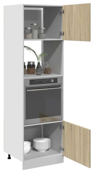 VidaXL Mikrohullámú Sütő Szekrény - Sonoma Tölgy - 60x57x207 cm