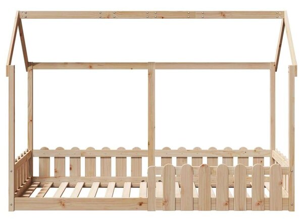 VidaXL tömör fenyőfa házikó gyerekágykeret 80 x 200 cm