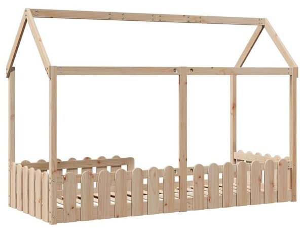 VidaXL tömör fenyőfa házikó gyerekágykeret 80 x 200 cm