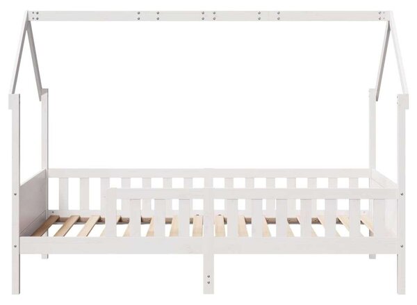 VidaXL fehér tömör fenyőfa házikó gyerekágykeret 80 x 200 cm