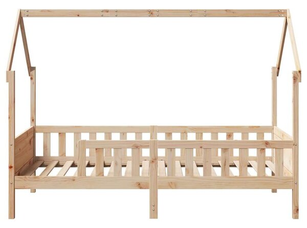 VidaXL tömör fenyőfa házikó gyerekágykeret 80 x 200 cm