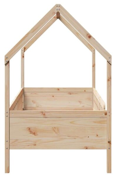 VidaXL tömör fenyőfa házikó gyerekágykeret 80 x 200 cm
