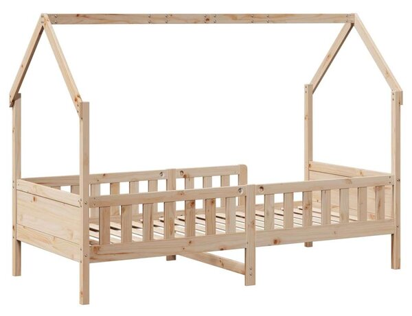 VidaXL tömör fenyőfa házikó gyerekágykeret 80 x 200 cm