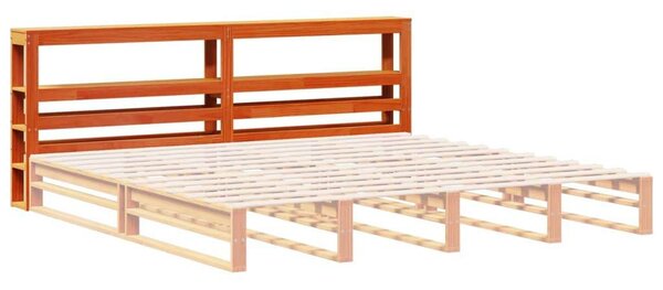 VidaXL Fenyőfa Fejtámla Polcokkal - 180 cm