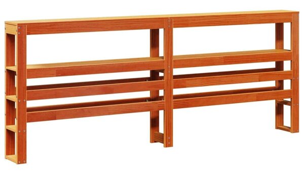 VidaXL Fenyőfa Fejtámla Polcokkal - 180 cm