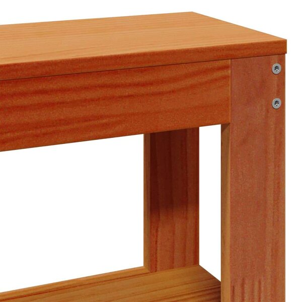 VidaXL Fenyőfa Fejtámla Polcokkal - 140 cm