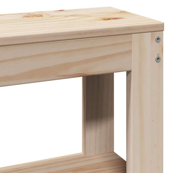 VidaXL tömör fenyőfa fejtámla polcokkal 160 cm
