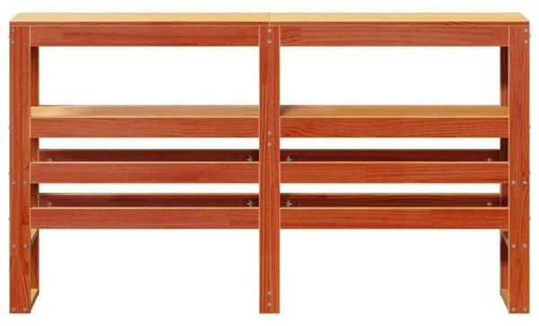 VidaXL Fenyőfa Fejtámla Polcokkal - 140 cm
