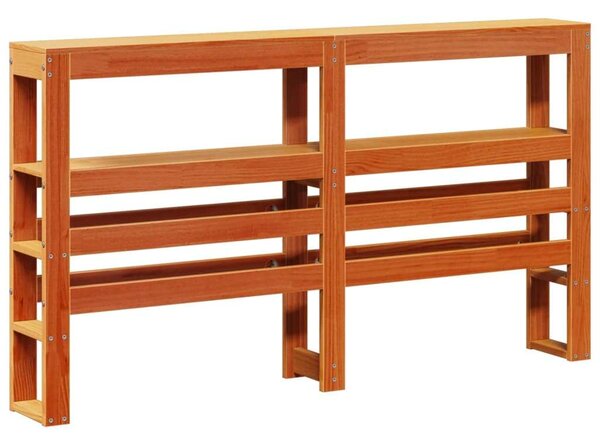 VidaXL Fenyőfa Fejtámla Polcokkal - 140 cm