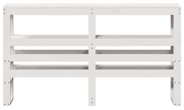 VidaXL Fehér Fenyőfa Fejtámla Polcokkal - 120 cm