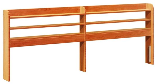 VidaXL Fenyőfa Fejtámla Polcokkal - 200 cm
