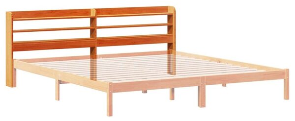 VidaXL Fenyőfa Fejtámla Polcokkal - 200 cm