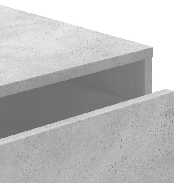 VidaXL Sarokszekrény - 3 Fiókos - Beton Szürke - 60x41x58 cm