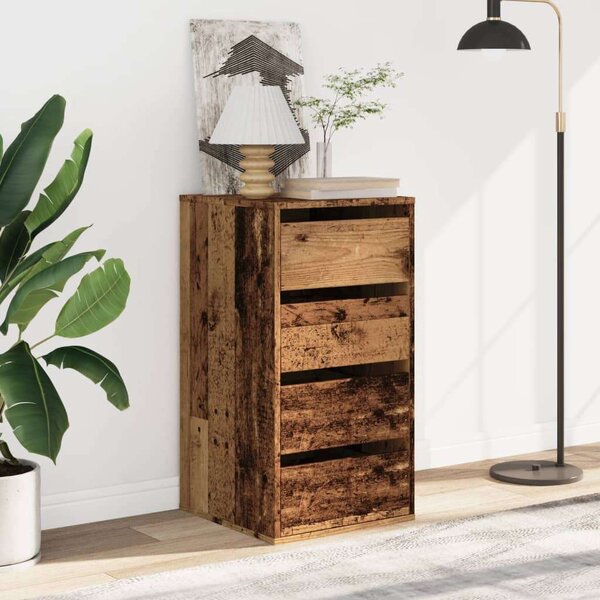 VidaXL Fa Sarokszekrény - 4 Fiók - Antik Fa - 40x41x76 cm