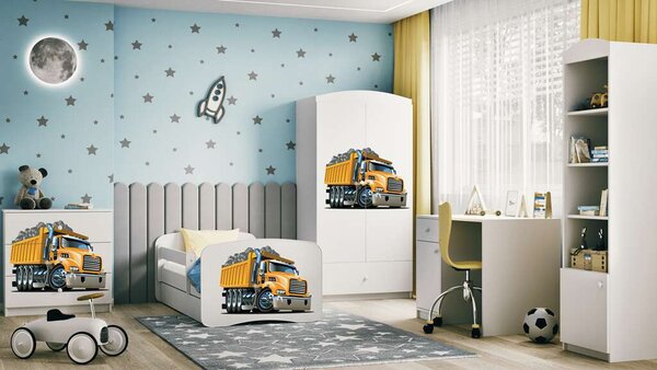 Babydreams Fehér kamionágy, fiók nélkül, matrac nélkül, 140/70