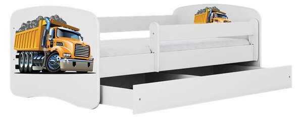Babydreams Fehér kamionágy, fiók nélkül, matrac nélkül, 140/70