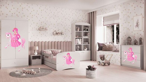 Babydreams fehér hercegnő komód lovon