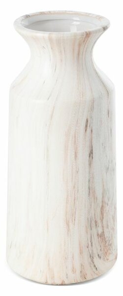 Asli márványos hatású kerámia váza Fehér 11x11x25 cm