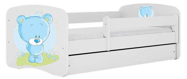 Babydreams Fehér kék mackóágy fiók nélkül, matrac nélkül 140/70