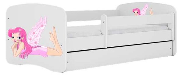 Babydreams Fehér tündérágy szárnyakkal és fiókkal matrac nélkül 160/80