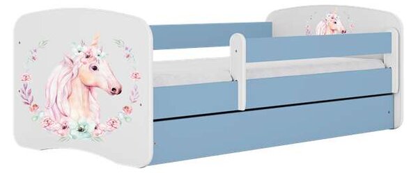 Babydreams kék lóágy fiókkal, matrac nélkül 160/80