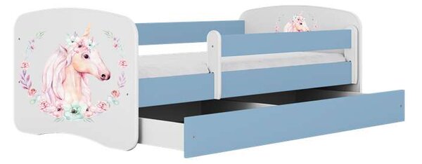 Babydreams kék lóágy fiókkal, matrac nélkül 160/80