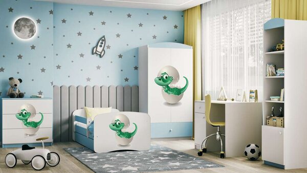 Babydreams kék kis dinóágy fiók nélkül matrac nélkül 140/70