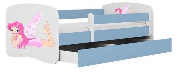 Babydreams kék tündérágy szárnyakkal, fiók nélkül, matrac nélkül, 140/70