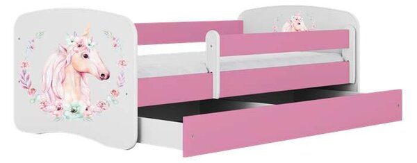 Babydreams rózsaszín lóágy fiókos matrac nélkül 160/80